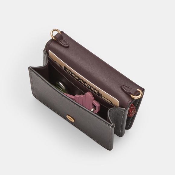 NWT coach!!Mini Wallet On A Chain With Cherry Print - Picture 4 of 7